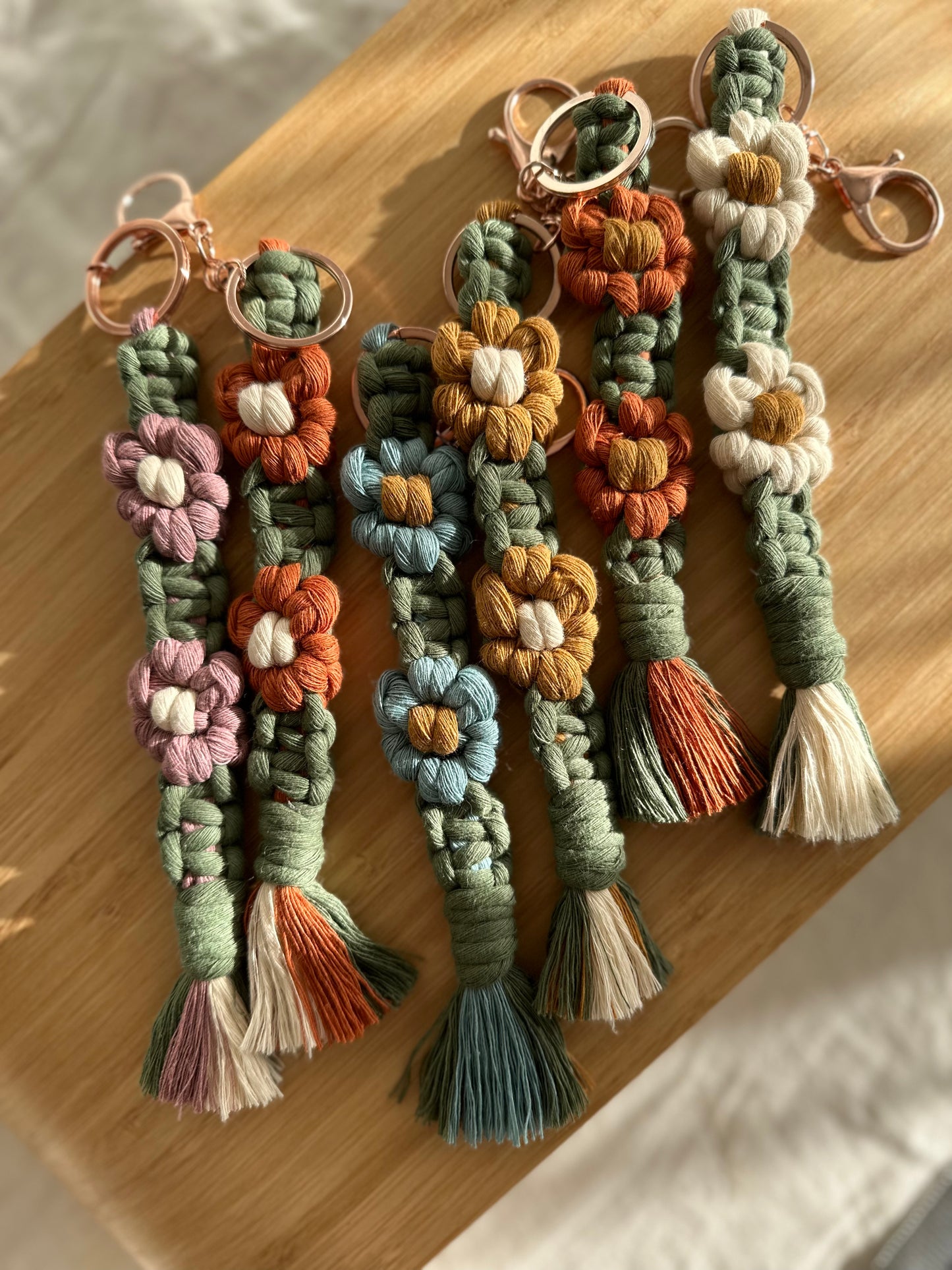 Daisy Chain Bag Charm - Double